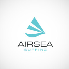 Vector logo design templates in trendy - style travel sailing ship concepts.