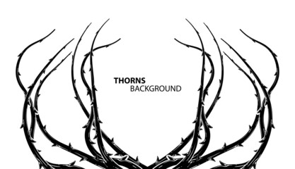 Abstract thorns horror background - obrazy, fototapety, plakaty