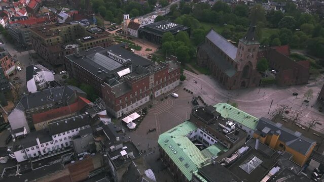 Odense R&aring;dhus in Denmark by Drone