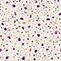 Terrazzo seamless. Texture of natural stone, quart, granite, cement, in classic Italian style. Terrazzo concrete pattern. Granite floor with stone elements, interior finish with stone texture.