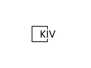 KIV letter initial logo design vector illustration	