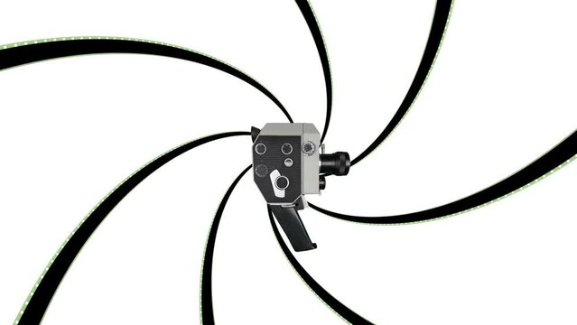 8mm Film Camera Droste Film Hypnotic Spiral