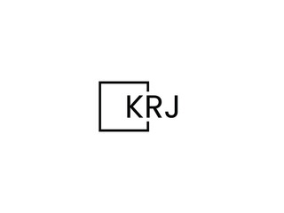 KRJ letter initial logo design vector illustration