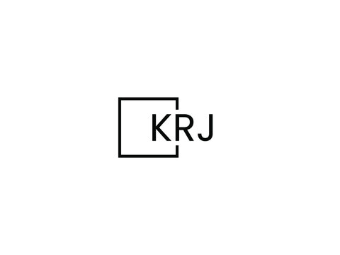KRJ letter initial logo design vector illustration