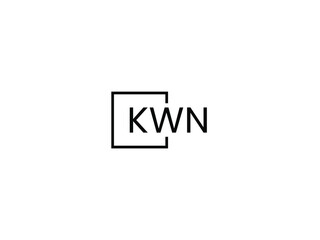 KWN letter initial logo design vector illustration