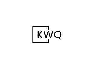 KWQ letter initial logo design vector illustration