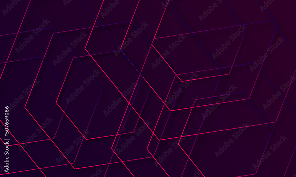 Poster abstract background with hexagon .