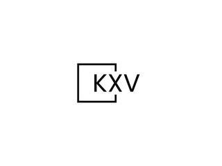 KXV letter initial logo design vector illustration