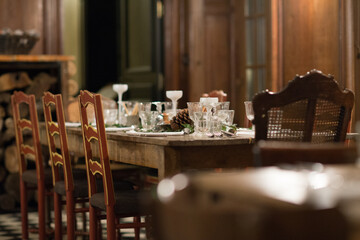 table set for a wedding reception