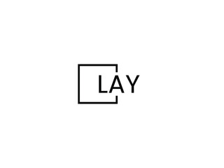 LAY letter initial logo design vector illustration
