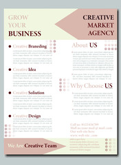 New corporate flyer design template