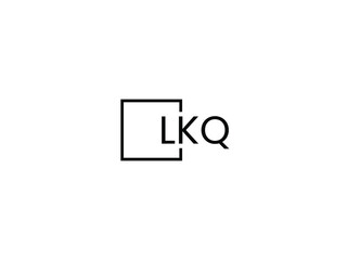 LKQ letter initial logo design vector illustration