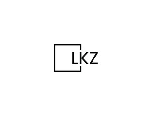 LKZ letter initial logo design vector illustration