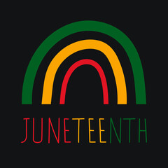 Juneteenth freedom day celebration abstract banner