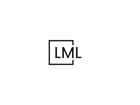 LML letter initial logo design vector illustration