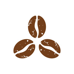 Fototapeta premium Coffee beans icon vector isolated on white