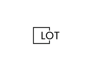 LOT letter initial logo design vector illustration