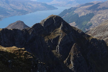 Fototapeta premium five sisters of kintail Sgurr nan Saighead Glen shiel scotland highlands