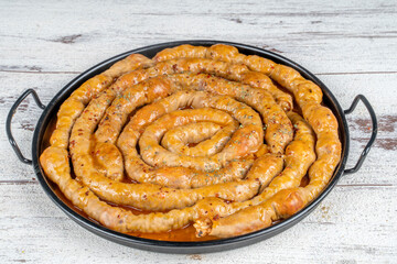 Traditional delicious Turkish cuisine, stuffed sheep intestines . A special Turkish traditional food .(Turkish name is Mumbar )