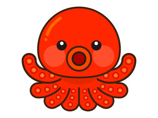 かわいいタコのイラスト素材＿ベクター © kiko