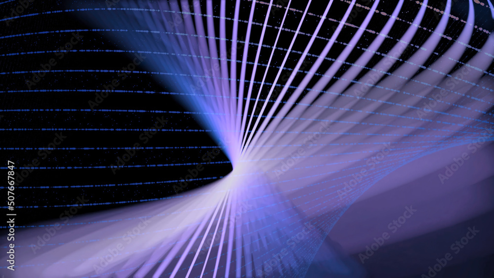 Poster abstract lighting moving color line. animation. technology network digital data transfer concept des