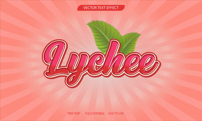 Lychee 3d text effect