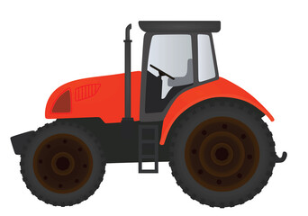 Agricultural farmers tractor. vector illustration