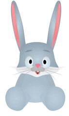Cute rabbit icon. vector illustration