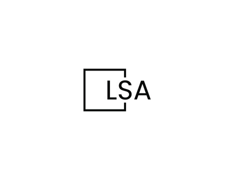 LSA letter initial logo design vector illustration