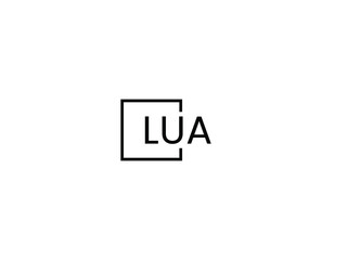 LUA letter initial logo design vector illustration