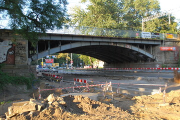 viaduct and construction work on the street © TK_Office