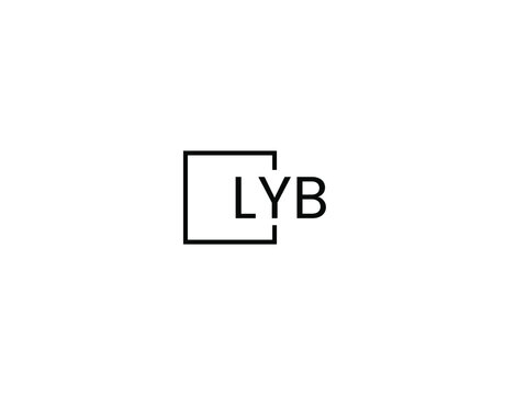 LYB letter initial logo design vector illustration