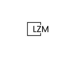 LZM letter initial logo design vector illustration