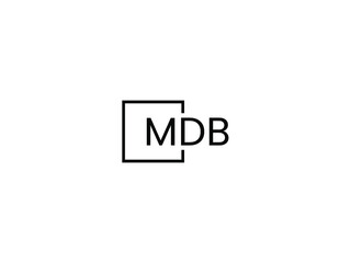 MDB Letter Initial Logo Design Vector Illustration