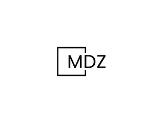 MDZ Letter Initial Logo Design Vector Illustration