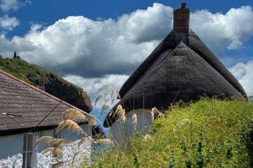 Typische Häuser in Port Isaac, Cornwall
