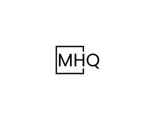 MHQ Letter Initial Logo Design Vector Illustration