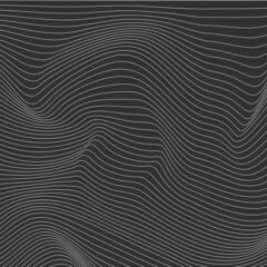 Relief black and white background with optical illusion of distortion.