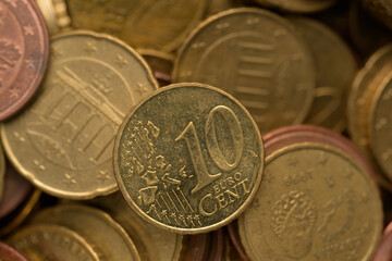 Nahaufnahme Cent M&uuml;nzen 