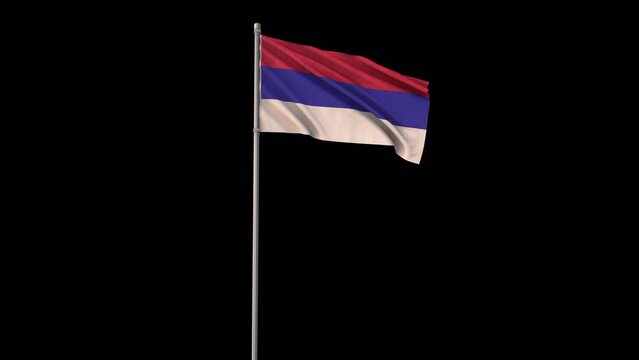 Republic of Srpska flag, 4k video background is transparent