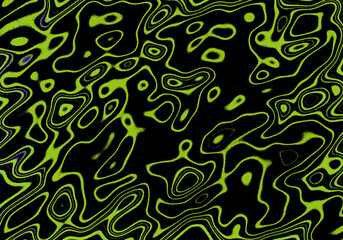 Fondo de formas irregulares en negro y verde ne&oacute;n brillante