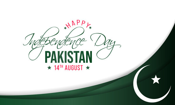 Pakistan Independence Day Is Observed Every Year On August 14, It Marks The Anniversary Of The Partition Of The Subcontinent Into Two Countries, India And Pakistan. Vector Illustration