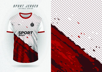 Background mockup for sports jerseys, racing jerseys, running jerseys with red side stripes.