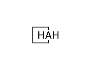 HAH Letter Initial Logo Design Vector Illustration