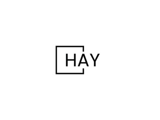 Obraz premium HAY Letter Initial Logo Design Vector Illustration