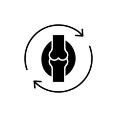 Joint transplant line icon. Isolated vector element.