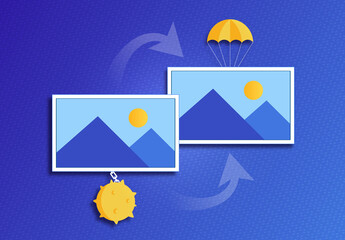 Image Compression and Image Optimization - Conceptual Illustration © ArtemisDiana