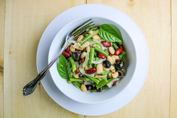 Red & White Bean with Basil Salad