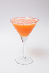 cocktails on white background