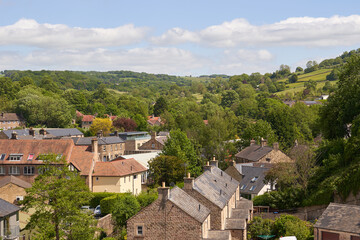 House rooftops in Matlock Town, Derbyshire